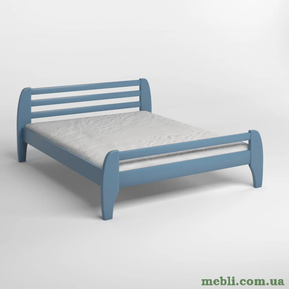 Двоспальне дерев'яне ліжко Mebigrand Мілан Сіро-синій (S7010R90B) 160х190
