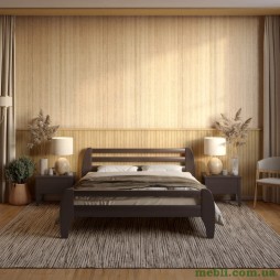 Двоспальне дерев'яне ліжко Mebigrand Мілан Венге 160х200