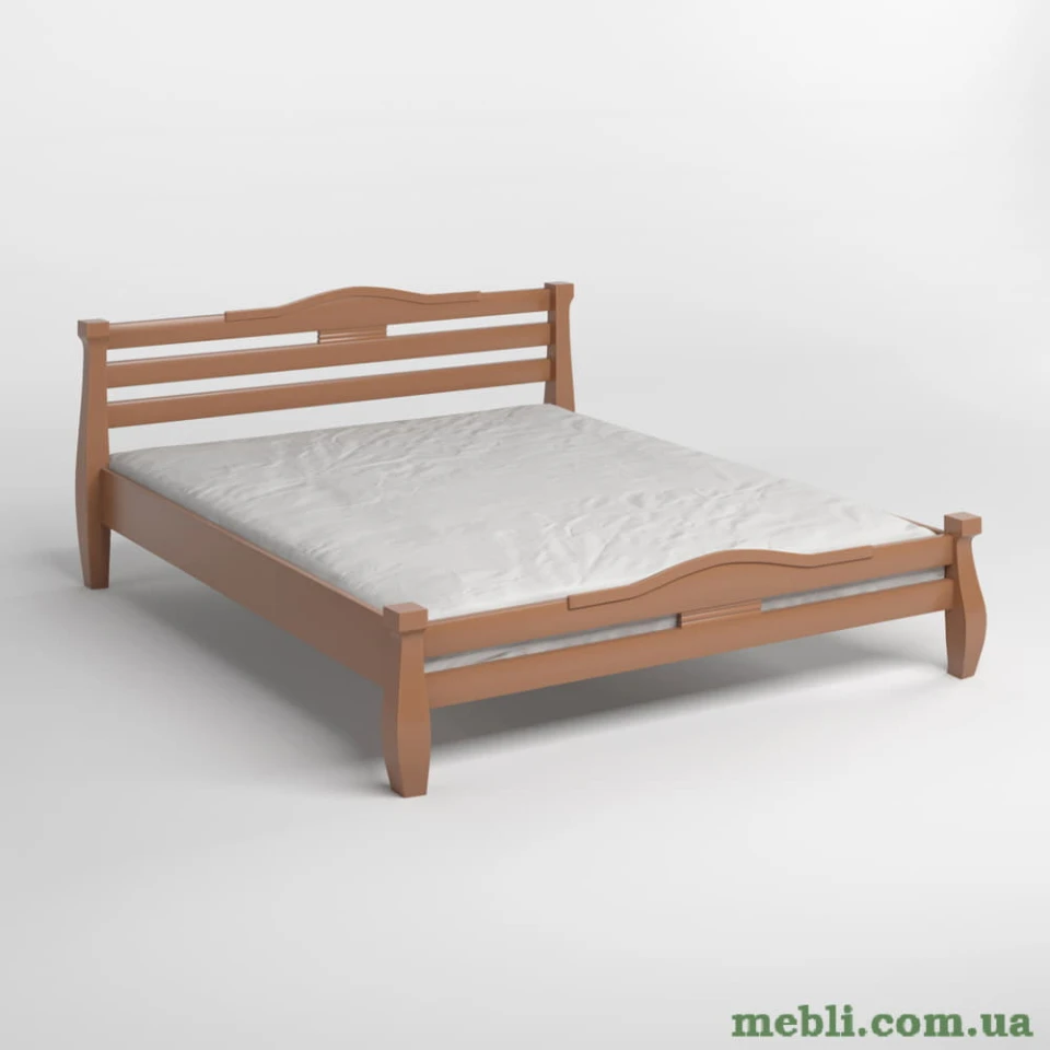 Двоспальне дерев'яне ліжко Mebigrand Монако Коричневий (RAL8025) 180х200