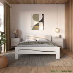 Двоспальне дерев'яне ліжко Mebigrand Неаполь Бежевий (S2005Y50R) 160х190