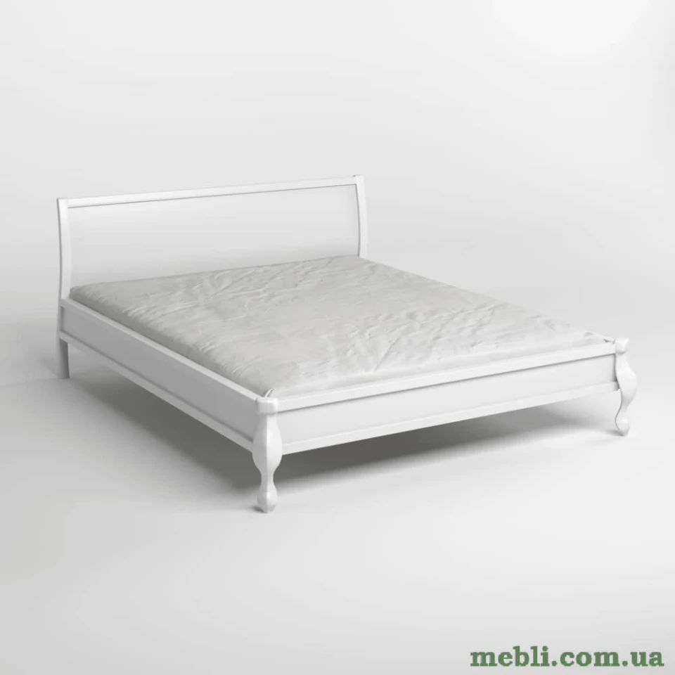 Двоспальне дерев'яне ліжко Mebigrand Палермо Білий (RAL9003) 160х190