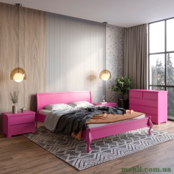 Двоспальне дерев'яне ліжко Mebigrand Палермо Рожевий (S2060R30B) 160х190