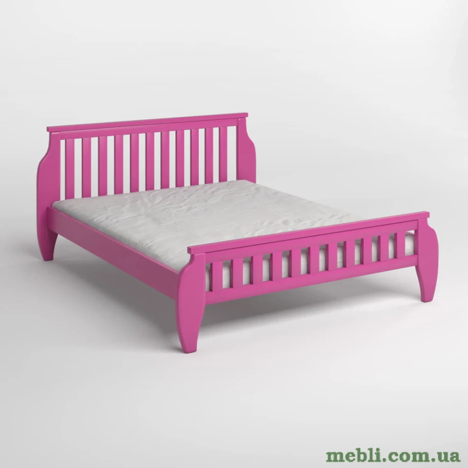 Двоспальне дерев'яне ліжко Mebigrand Прага Рожевий (S2060R30B) 160х190
