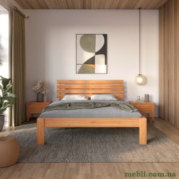 Двоспальне дерев'яне ліжко Mebigrand Техас Вільха 180х200