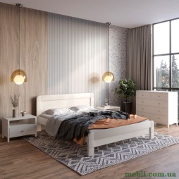 Двоспальне дерев'яне ліжко Mebigrand Тоскана Бежевий (S2005Y50R) 160х190