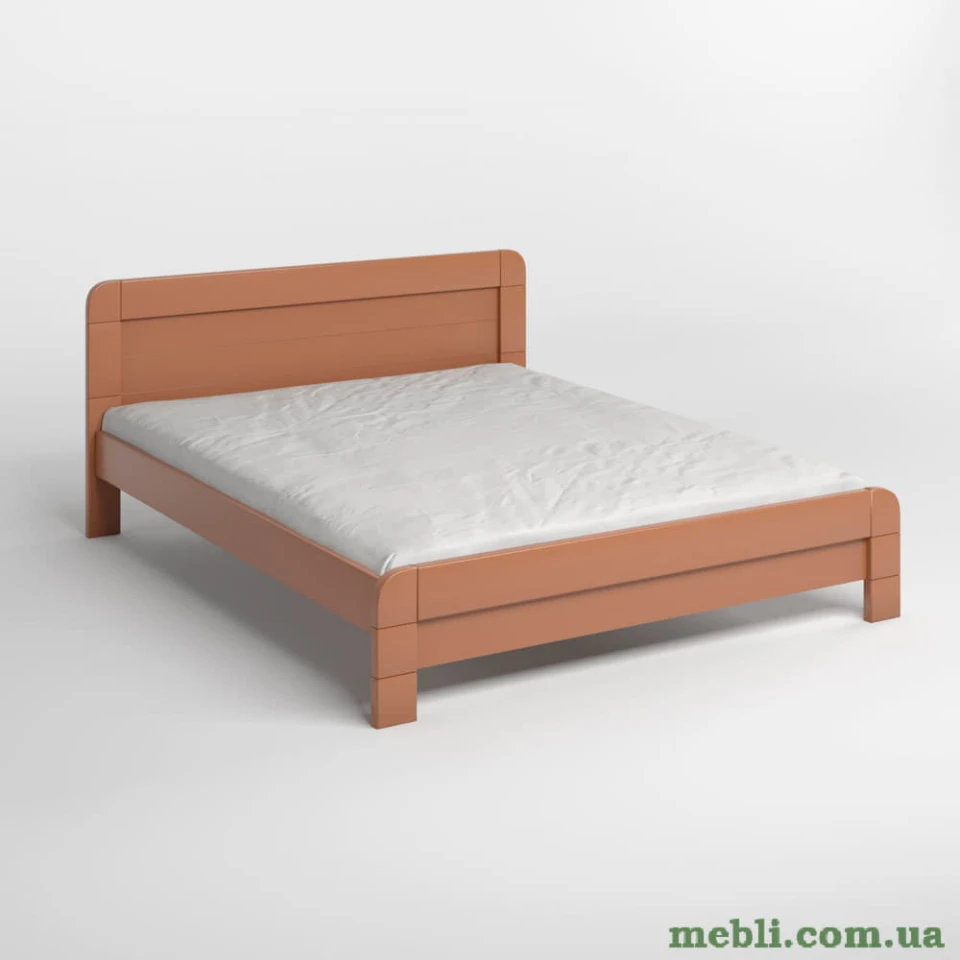 Двоспальне дерев'яне ліжко Mebigrand Тоскана Коричневий (RAL8025) 160х190