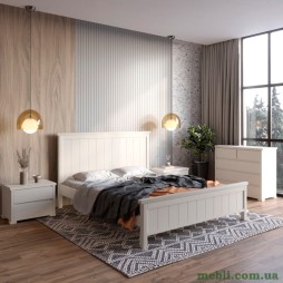 Двоспальне дерев'яне ліжко Mebigrand Вірджинія Бежевий (S2005Y50R) 160х190