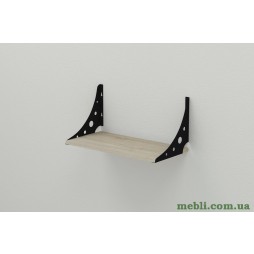 Полиця настінна Ханді 2 240x700x240 метал Чорний ДСП Сонома