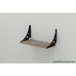 Полиця настінна Ханді 2 240x700x240 метал Чорний ДСП Сонома Трюфель