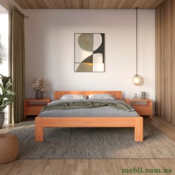 Односпальне дерев'яне ліжко Mebigrand Делі Яблуня 80х200