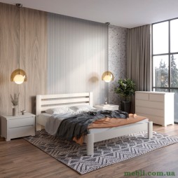 Односпальне дерев'яне ліжко Mebigrand Колумбія Бежевий (S2005Y50R) 70х200