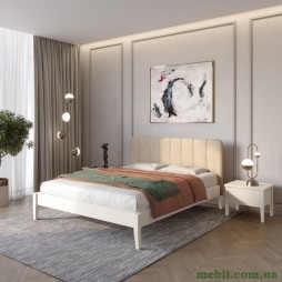 Односпальне дерев'яне ліжко Mebigrand Лондон ДК Бежевий (S2005Y50R)/Аляска 23 (Бежевий) Б1 90х190