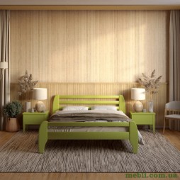 Односпальне дерев'яне ліжко Mebigrand Мілан Лайм (S3050G70Y) 70х200