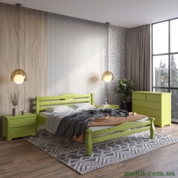 Односпальне дерев'яне ліжко Mebigrand Монако Лайм (S3050G70Y) 90х200