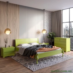 Односпальне дерев'яне ліжко Mebigrand Палермо Лайм (S3050G70Y) 90х190