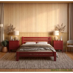 Односпальне дерев'яне ліжко Mebigrand Прем'єра Махонь 90х190