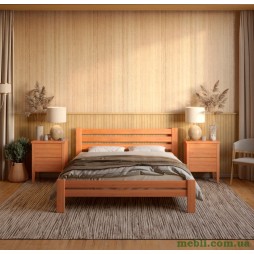 Односпальне дерев'яне ліжко Mebigrand Прем'єра Яблуня 80х200