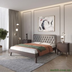 Односпальне дерев'яне ліжко Mebigrand Токіо Венге/Аляска 93 (Сірий) 80х190