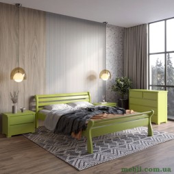 Односпальне дерев'яне ліжко Mebigrand Верона Лайм (S3050G70Y) 90х190