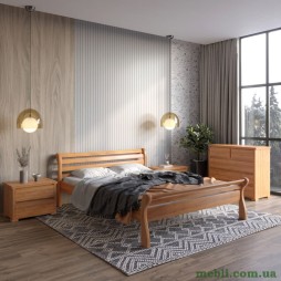Односпальне дерев'яне ліжко Mebigrand Верона Вільха 70х200