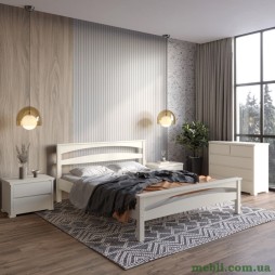 Полуторне дерев'яне ліжко Mebigrand Чикаго Сіті Айворі (S0505Y30R) 120х190