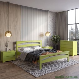Полуторне дерев'яне ліжко Mebigrand Чикаго Сіті Лайм (S3050G70Y) 120х200