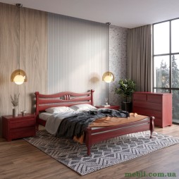 Полуторне дерев'яне ліжко Mebigrand Даллас Махонь 120х190