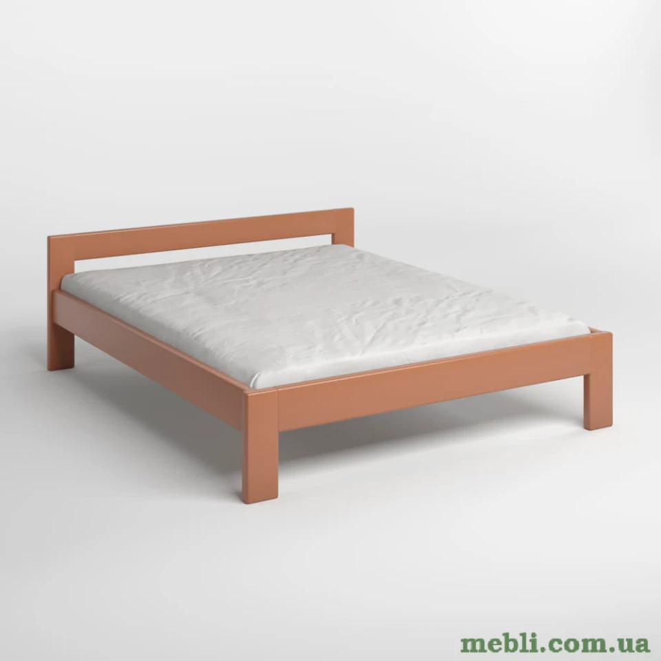 Полуторне дерев'яне ліжко Mebigrand Делі Коричневий (RAL8025) 120х190
