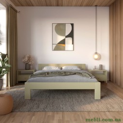 Полуторне дерев'яне ліжко Mebigrand Делі Оливковий (RAL1020) 120х190