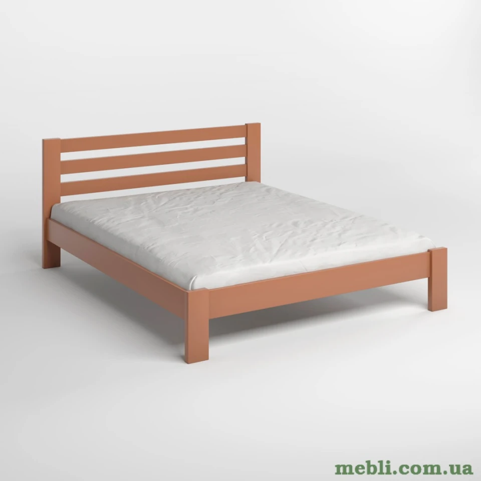 Полуторне дерев'яне ліжко Mebigrand Колумбія Коричневий (RAL8025) 120х200