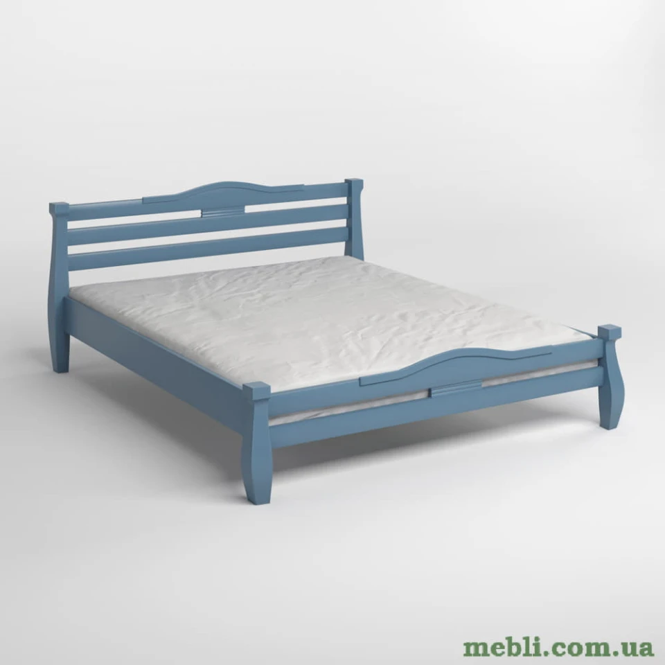 Полуторне дерев'яне ліжко Mebigrand Монако Сіро-синій (S7010R90B) 120х190