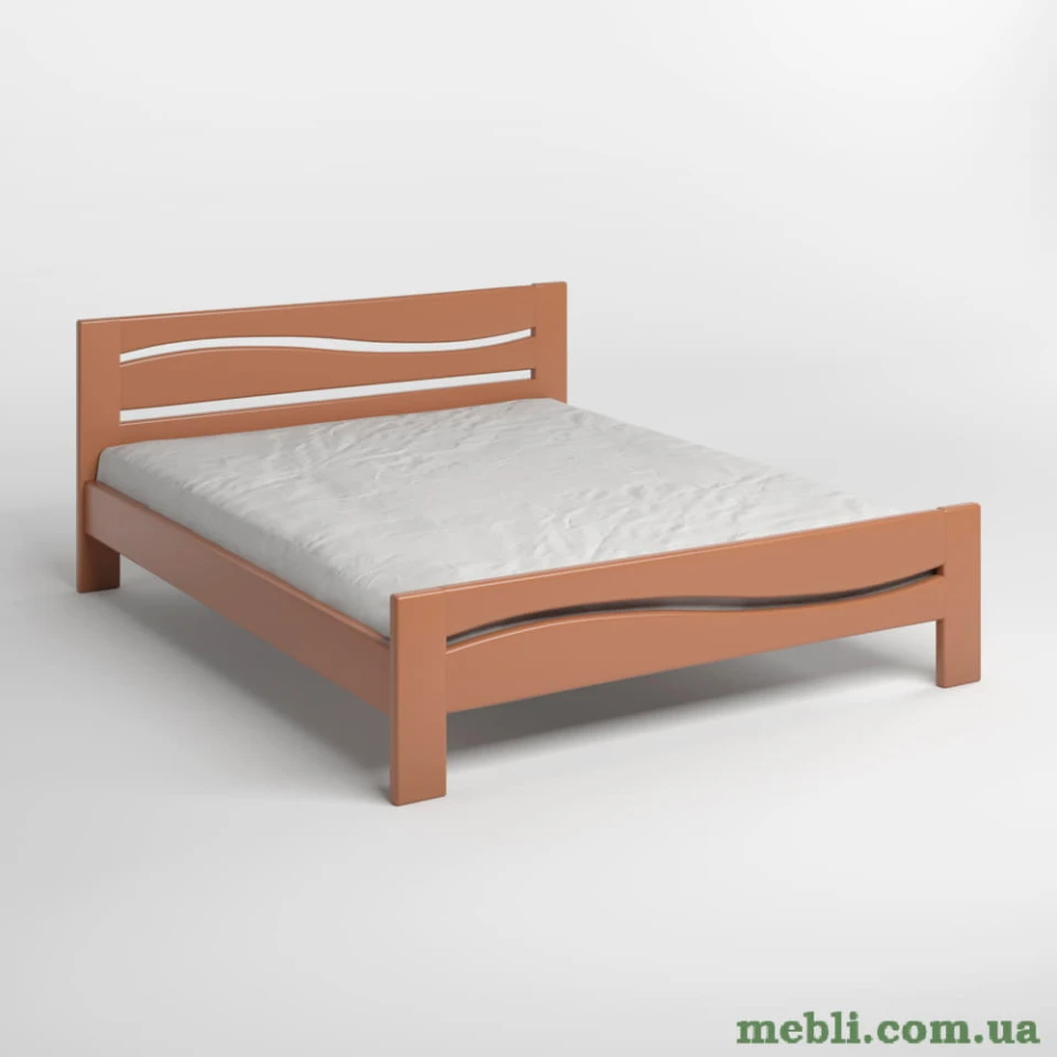 Полуторне дерев'яне ліжко Mebigrand Неаполь Коричневий (RAL8025) 120х190