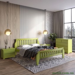Полуторне дерев'яне ліжко Mebigrand Прага Лайм (S3050G70Y) 120х200