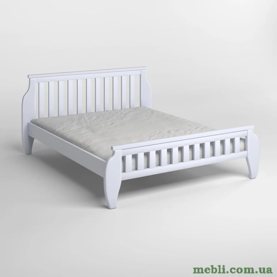 Полуторне дерев'яне ліжко Mebigrand Прага Сіро-блакитний (S2010R80B) 120х200