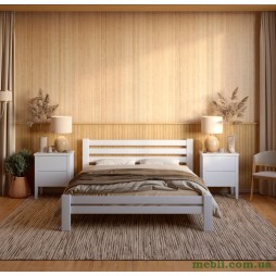 Полуторне дерев'яне ліжко Mebigrand Прем'єра Сіро-блакитний (S2010R80B) 120х200