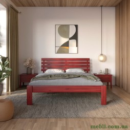 Полуторне дерев'яне ліжко Mebigrand Техас Горіх світлий 120х190