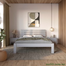 Полуторне дерев'яне ліжко Mebigrand Техас Світло-сірий (RAL7040) 120х200