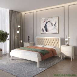 Полуторне дерев'яне ліжко Mebigrand Токіо Бежевий (S2005Y50R)/Аляска 23 (Бежевий) 120х190