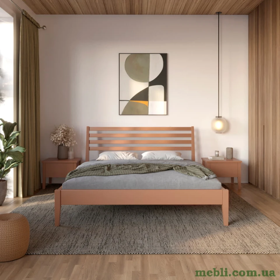 Полуторне ліжко Mebigrand Челсі Коричневий (RAL8025) 120х190
